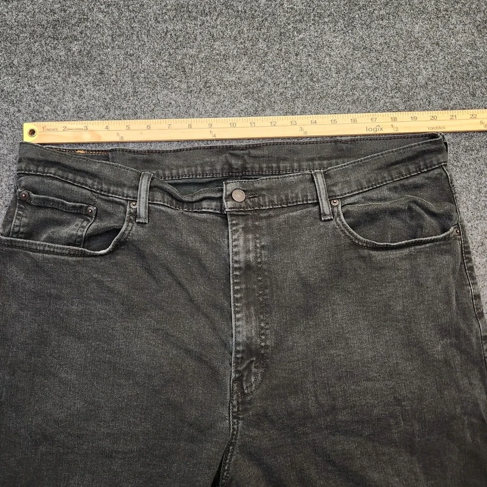 Levis 569 Mens 42 Faded Black 5-Pocket Denim Jean Shorts Stretch 90s Grunge